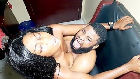 African Milf Pussy Welcomes Krissyjoh S Big Dick On Chair With Passionate Sex - Teaser Video