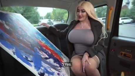 MILF with generous tits devours taxi driver's big dick in crazy rounds