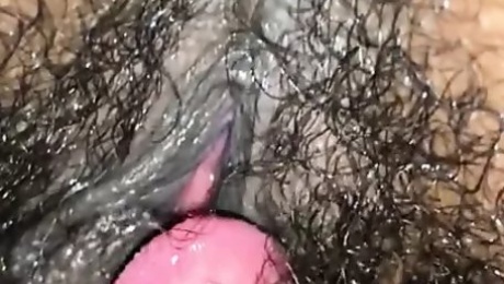 Big ebony pussy lips licking verry hairy WET