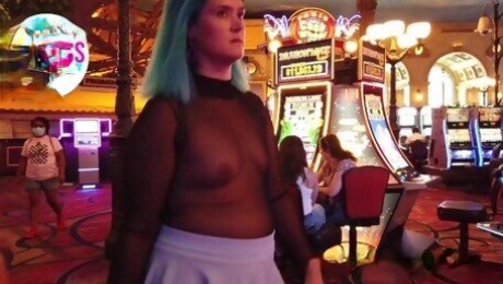 BRALESS - Sheer Catsuit in Las Vegas