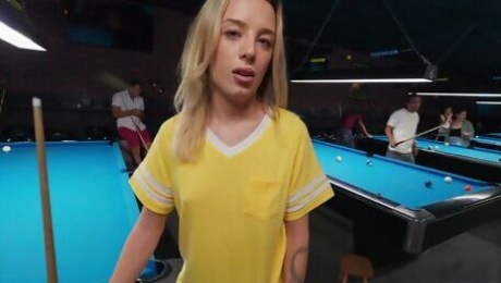Blonde girlfriend with round ass Ashlyn Angel fucked by big cock